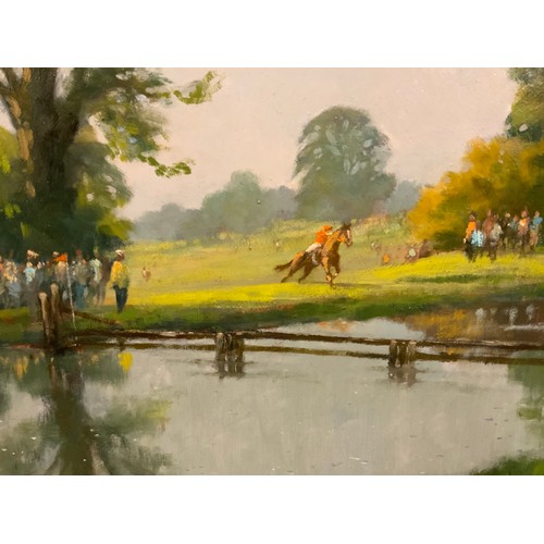 4 - William Burns, FRSA, FSAI, (1923-2010), 'Approaching the Ice Pond, Chatsworth', signed, oil on board... 