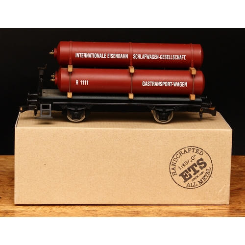 4059 - ETS (Electric Train Systems, Czech Republic) O Gauge tinplate 419 gas transport wagon, R.1111, boxed