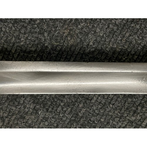 3081 - Royal Artillery officer's sword with single edged fullered proof marked blade, no makers mark, 790mm... 
