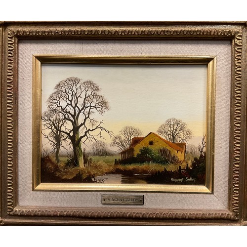 101 - Vincent Selby (1919 - 2004)
A Pair, Autumn Days,
signed, oils on board, 14cm x 19.5cm, (2).