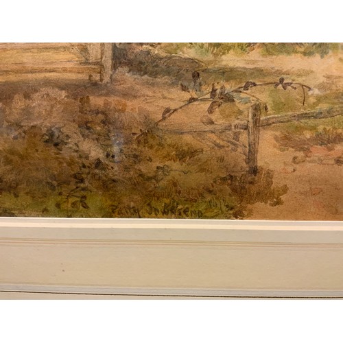 138 - Miss Patty Townsend (1847-1904),
‘Rural northern landscape’,
signed, watercolour, 24cm x 43cm.