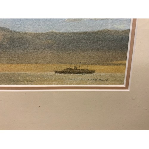 163 - Alan Ingham, (1932-2002),
‘Breaking Dawn’,
signed, watercolour, 13cm x 36.5cm.