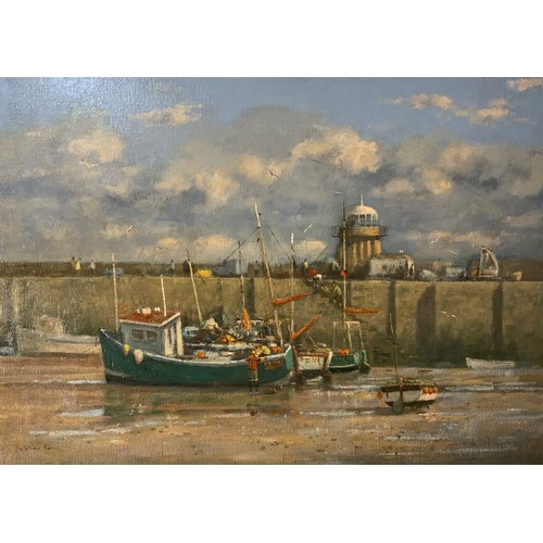 164 - William Burns, FRSA, FSAI, (1923-2010),
Fishing Boats, St. Ives Harbour,
signed, titled to verso, oi... 