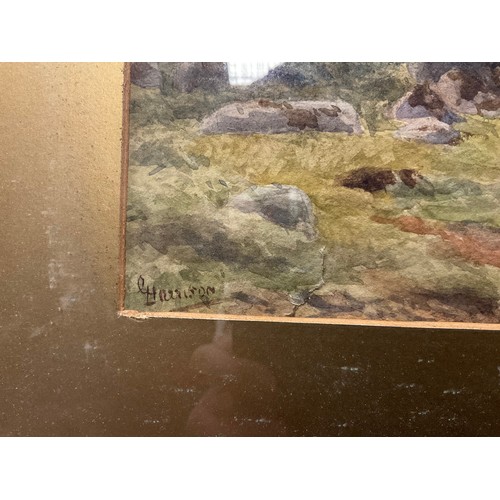 189 - George Harrison RCA, Little Cottage near Bala, signed,watercolour, label to verso, 25cm x 34.5cm;  W... 