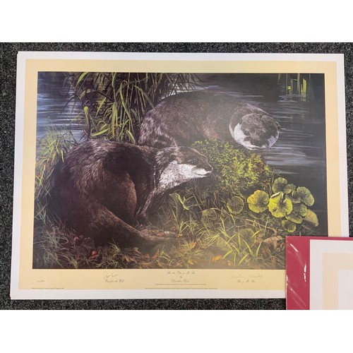 255 - Dorothea Hyde, by and after, Owls, signed, Giclee print, 47cm x 69cm;  Snow Leopard;  Bee the Otter;... 