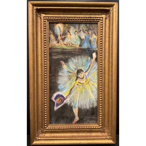 224 - Impressionist School
Fin d'Arabesque
titled, dated 1877, pastel, 38cm x 18cm