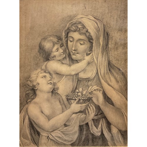 237 - In the Old Master Manner
Woman and Child with a basket
pencil, 22cm x 17cm