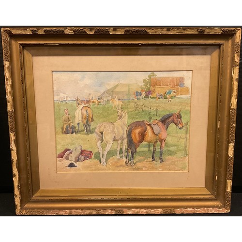 256 - Winifred Wilson (fl.1920 - 1978),
The Gymkhana,
watercolour, 25cm x 33cm.