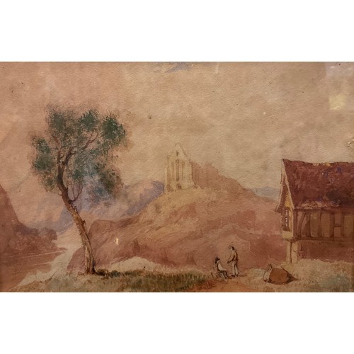 258 - Sir George Frederick Harvey FRSE RSA (1806 – 1876)
Abbey Ruins
titled mount, watercolour, 15cm x 22c... 