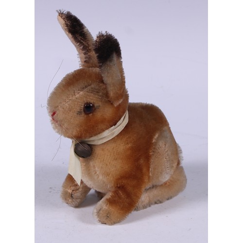 101 - Toys & Juvenalia - a Steiff (Germany) golden mohair Rabbit, amber and black eyes, red stitched nose ... 