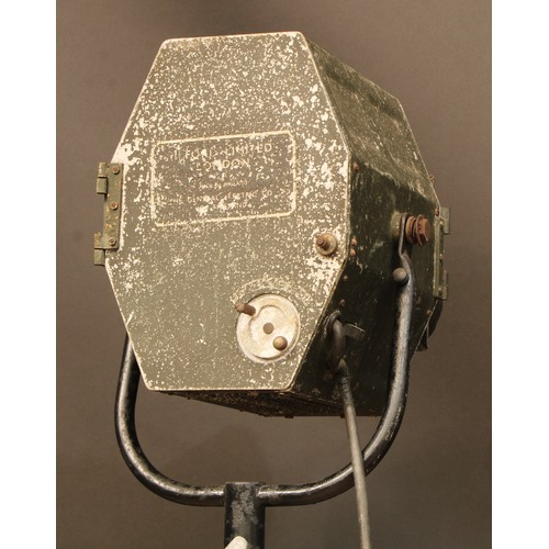 212 - Salvage & Reclamation - a mid-20th century height-adjustable theatre stage light, Ilford Limited, Lo... 