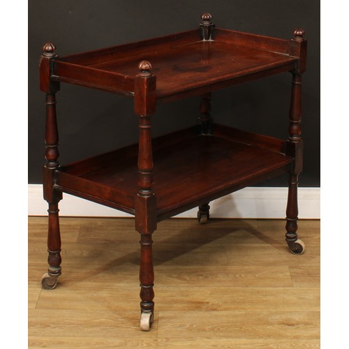 103 - A William IV mahogany buffet trolley, 78cm high, 76cm wide, 42cm deep