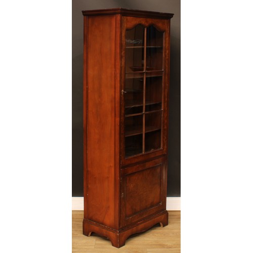 218 - A George II Revival bookcase, bracket feet, 164cm high, 60cm wide, 36.5cm deep