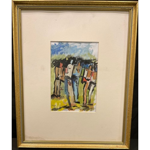 271 - Tratan, M.A.E.
Abstract Figures
signed, dated 1980, watercolour, 26.5cm x 18cm