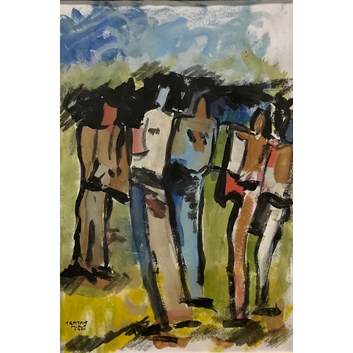 271 - Tratan, M.A.E.
Abstract Figures
signed, dated 1980, watercolour, 26.5cm x 18cm