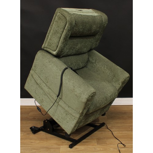 606 - A contemporary electric recliner armchair, 109cm high, 92cm wide, the seat 55cm wide and 52cm deep