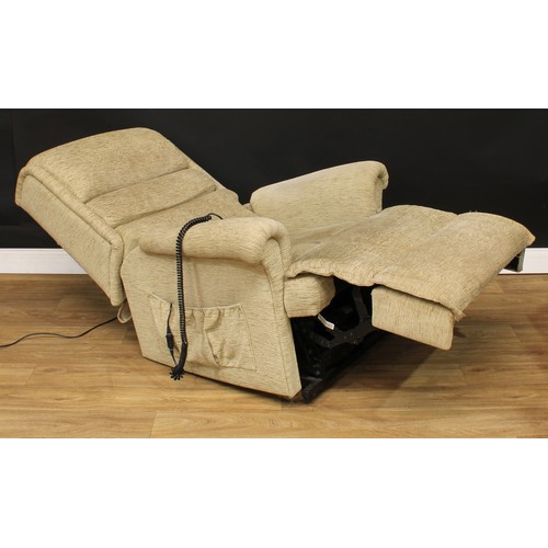 608 - A Sherborne electric recliner armchair, 108cm high, 98cm wide, the seat 54cm wide and 51cm deep