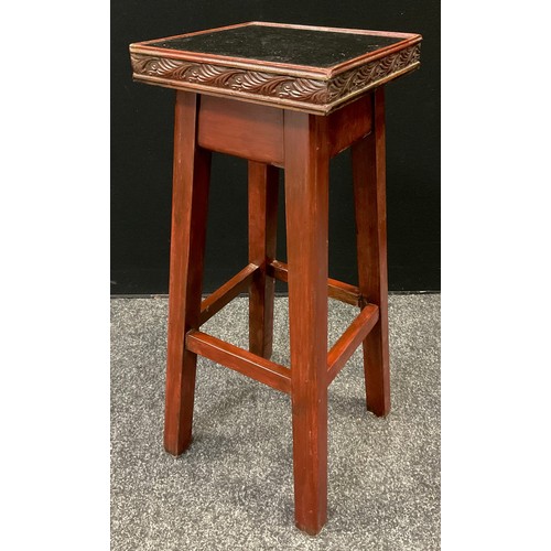 224 - A mid 20th century stained pine lectern, hinged lift up top, 97.5cm tall x 50.5cm wide x 59.5cm deep... 