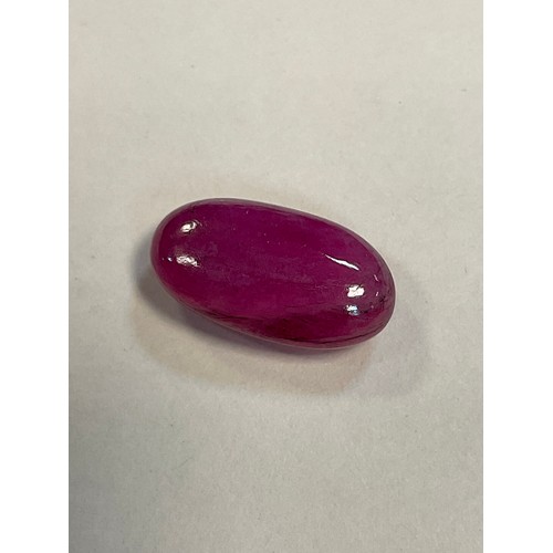 377 - Loose Gemstones - natural ruby, oval cabochon cut, 7.46ct, IGL&I certificate