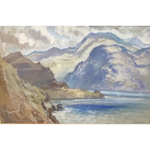 66 - Robert Ernest McEune (1876-1952) 
Rocky Cove
signed, watercolour, 51cm x 74cm