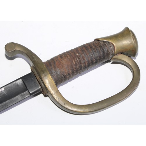 3046A - US 1860 Pattern Light Cavalry Sabre with curved fullered single edged blade 806mm in length, makers ... 