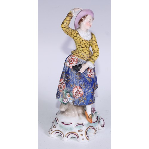 738 - A Neapolitan porcelain figural group, Gossip, 15cm high, printed marks; other Continental figures, v... 