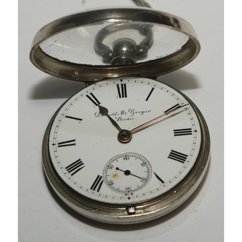 47 - A Victorian silver pair-cased pocket watch, the Scottish fusee movement by Donald McGregor, Buckie, ... 