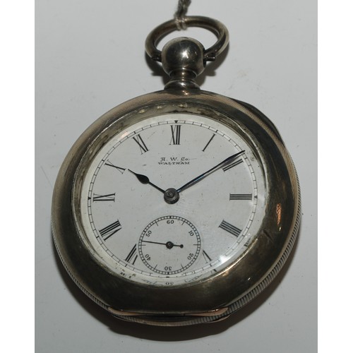 49 - A World War I military open faced pocket watch, 4.5cm dial with luminous Arabic numerals, keyless mo... 