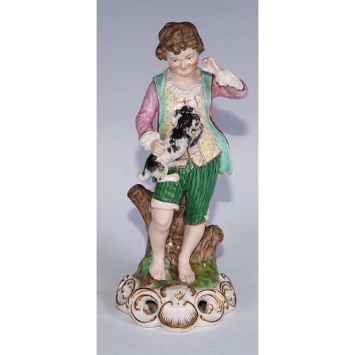 788 - A Sampson Hancock Derby figure, allegorical of summer, modelled as a young girl gathering flowers, 1... 