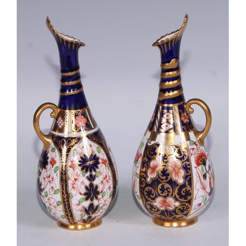 614 - A Royal Crown Derby 1128 pattern ovoid ewer, 19cm high, printed mark; another, 2451 pattern (2)