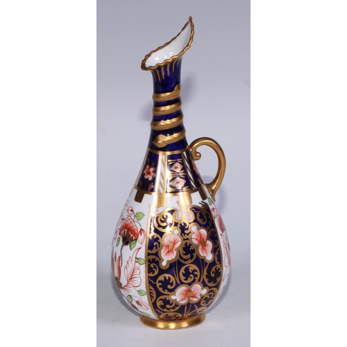 614 - A Royal Crown Derby 1128 pattern ovoid ewer, 19cm high, printed mark; another, 2451 pattern (2)