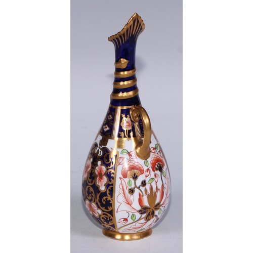 614 - A Royal Crown Derby 1128 pattern ovoid ewer, 19cm high, printed mark; another, 2451 pattern (2)