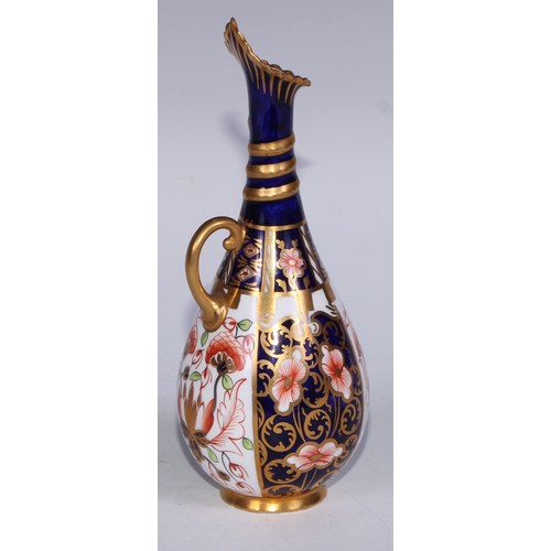 614 - A Royal Crown Derby 1128 pattern ovoid ewer, 19cm high, printed mark; another, 2451 pattern (2)