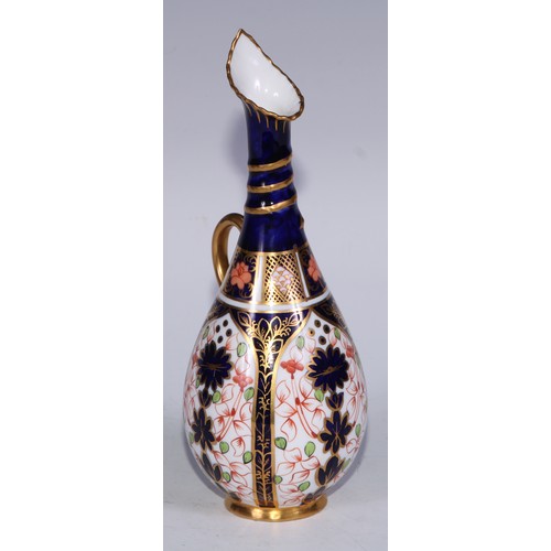 614 - A Royal Crown Derby 1128 pattern ovoid ewer, 19cm high, printed mark; another, 2451 pattern (2)