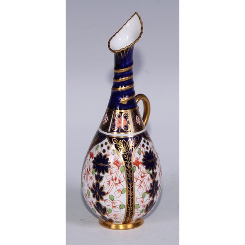 614 - A Royal Crown Derby 1128 pattern ovoid ewer, 19cm high, printed mark; another, 2451 pattern (2)