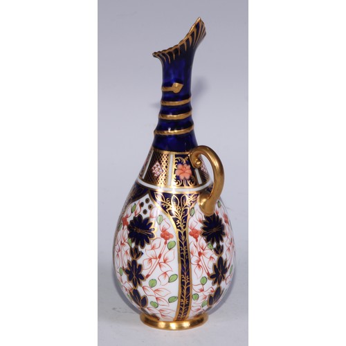 614 - A Royal Crown Derby 1128 pattern ovoid ewer, 19cm high, printed mark; another, 2451 pattern (2)