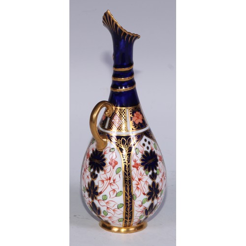 614 - A Royal Crown Derby 1128 pattern ovoid ewer, 19cm high, printed mark; another, 2451 pattern (2)