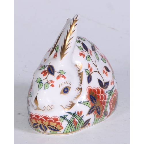 769 - A Royal Crown Derby paperweight, Meadow Rabbit, gold stopper; others, Bunny, Collectors Guild Exclus... 