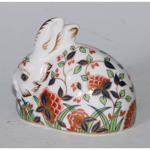 769 - A Royal Crown Derby paperweight, Meadow Rabbit, gold stopper; others, Bunny, Collectors Guild Exclus... 