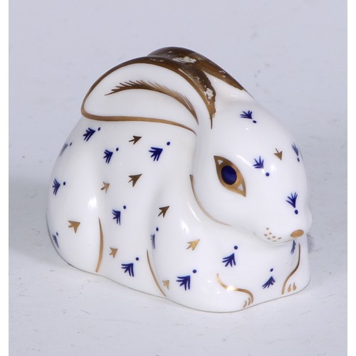 769 - A Royal Crown Derby paperweight, Meadow Rabbit, gold stopper; others, Bunny, Collectors Guild Exclus... 