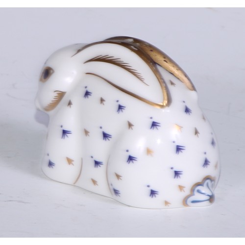 769 - A Royal Crown Derby paperweight, Meadow Rabbit, gold stopper; others, Bunny, Collectors Guild Exclus... 