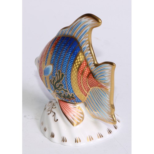 649 - A Royal Crown Derby paperweight, Guppy, limited edition 591/2,500, gold stopper; another, Pacific An... 