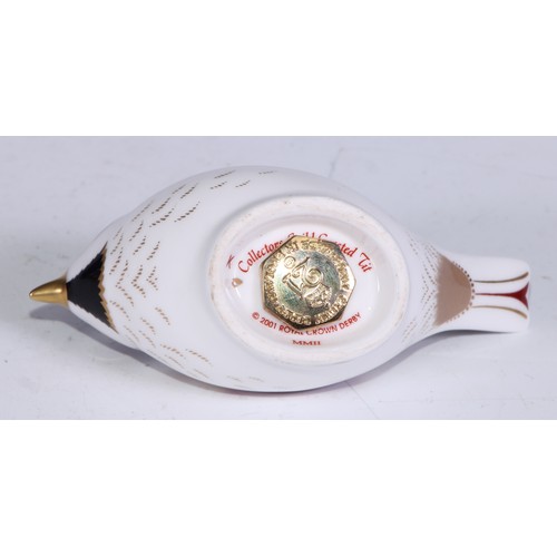 767 - A Royal Crown Derby paperweight, Collectors Guild Duckling, no stopper; others, Crested Tit, Teal Du... 