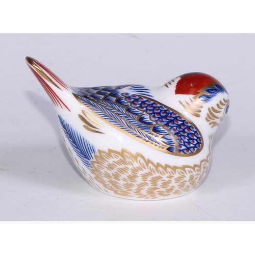 767 - A Royal Crown Derby paperweight, Collectors Guild Duckling, no stopper; others, Crested Tit, Teal Du... 