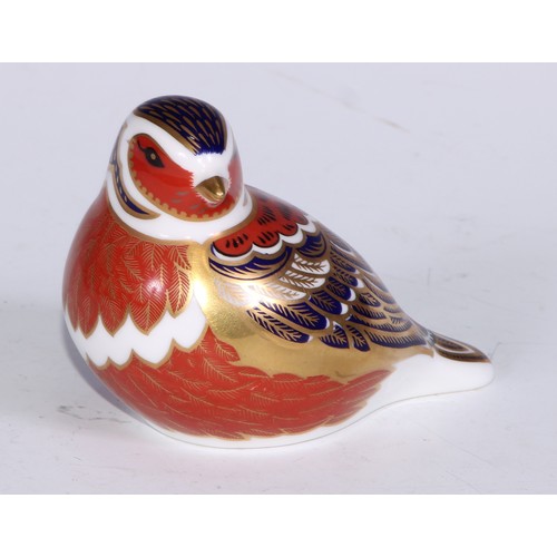 767 - A Royal Crown Derby paperweight, Collectors Guild Duckling, no stopper; others, Crested Tit, Teal Du... 