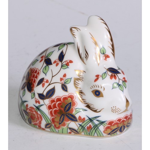 768 - A Royal Crown Derby paperweight, Meadow Rabbit, gold stopper; a Collectors Guild Exclusive Bank Vole... 