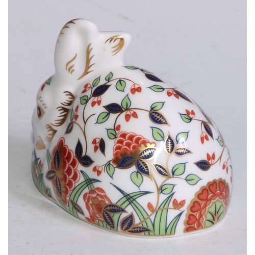 768 - A Royal Crown Derby paperweight, Meadow Rabbit, gold stopper; a Collectors Guild Exclusive Bank Vole... 