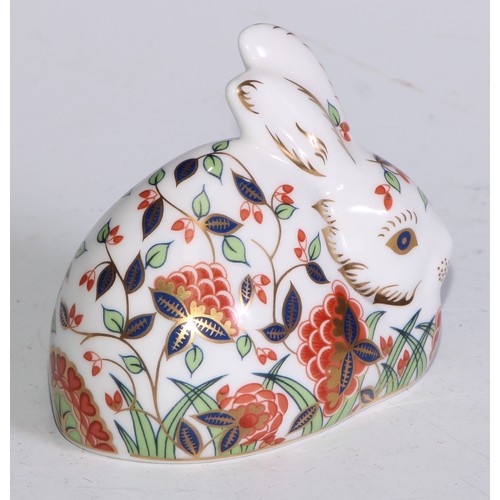 768 - A Royal Crown Derby paperweight, Meadow Rabbit, gold stopper; a Collectors Guild Exclusive Bank Vole... 