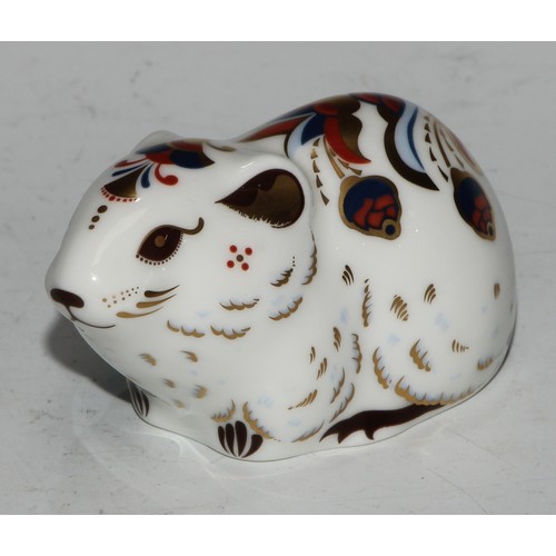 768 - A Royal Crown Derby paperweight, Meadow Rabbit, gold stopper; a Collectors Guild Exclusive Bank Vole... 