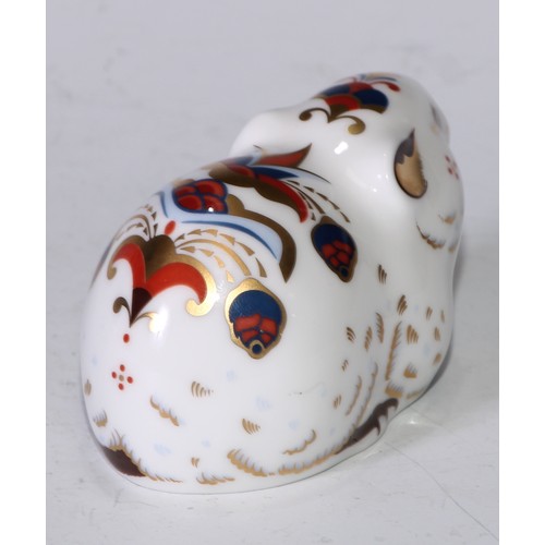 768 - A Royal Crown Derby paperweight, Meadow Rabbit, gold stopper; a Collectors Guild Exclusive Bank Vole... 